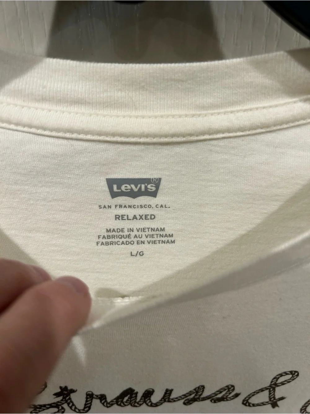 Levi's Cream Graphic Tee with Yellow Sun